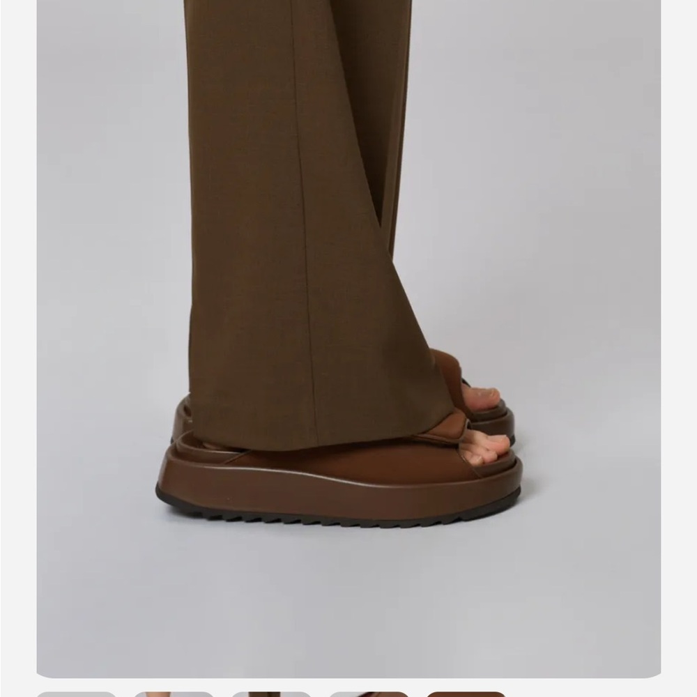 Gia Borghini Gia 1 Padded Slides - Coffee Brown - Picture 2 of 13